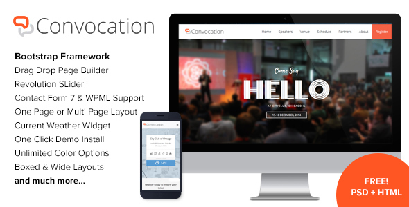 Convocation - Event and Conference WordPress Theme