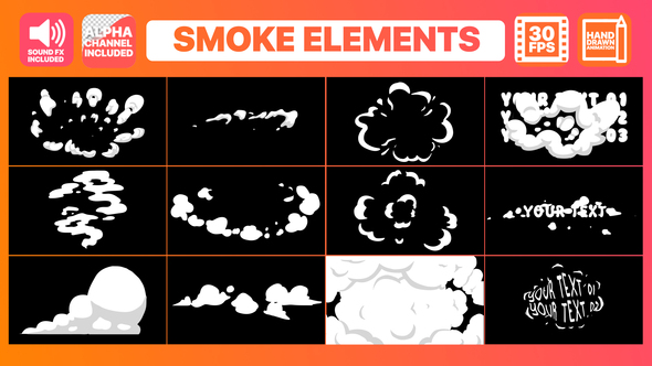 2D Cartoon Smoke | Premiere Pro MOGRT
