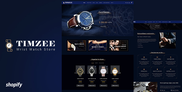 Timezee | Shopify Watch Store, Dark Jewelry Theme