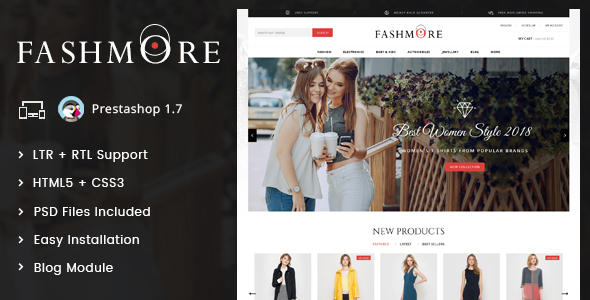 FashMore - Unique Fashion Prestashop 1.7 Responsive Theme