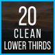 20 Clean Lower Thirds - VideoHive Item for Sale