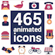 465 animated icons pack - VideoHive Item for Sale
