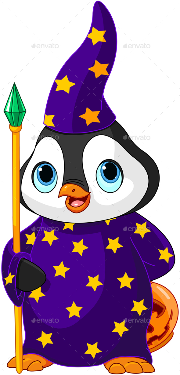 Halloween Penguin Wizard