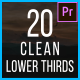 20 Clean Lower Thirds - VideoHive Item for Sale