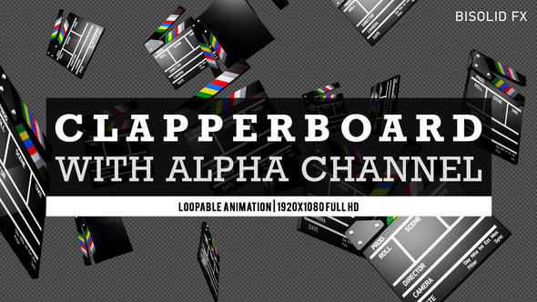 Clapperboard With Alpha Channel