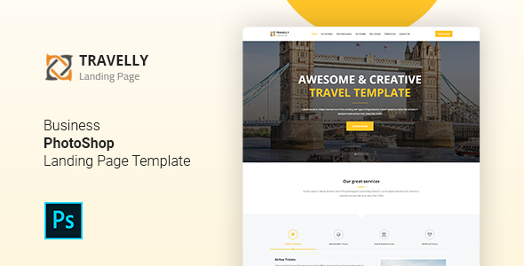 Travelly - Tourism & Agency PSD Template