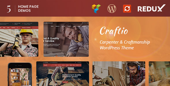 Craftio – Carpenter WordPress Theme