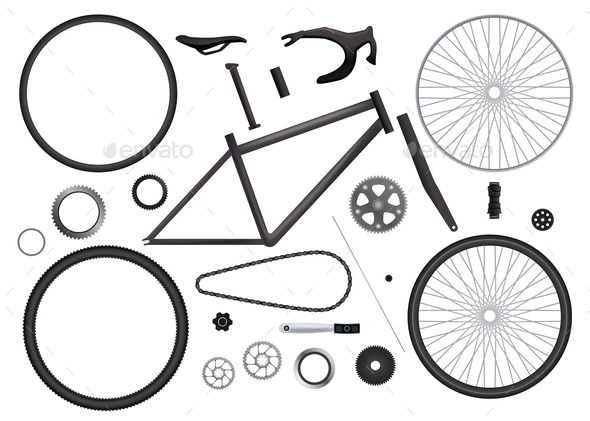 Bicycle Replacement Parts Set