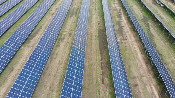 Aerial View of Solar Power Station