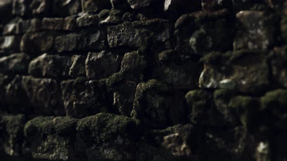 Closeup of Old Stone Wall