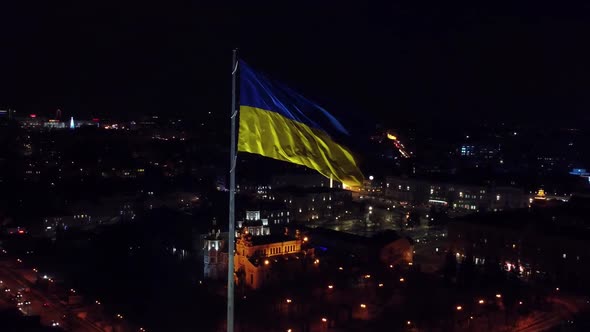 Ukrainian Flag in the Wind