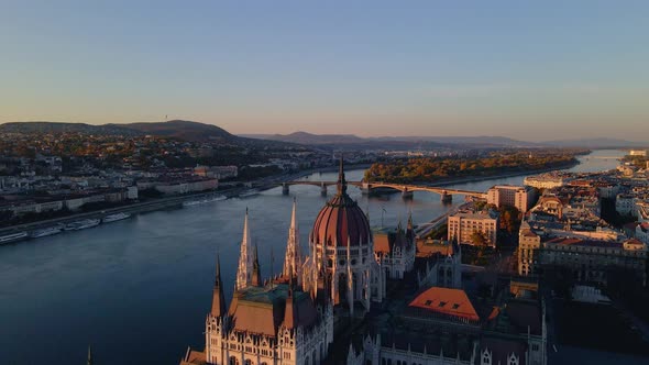 The Hungarian Parliament Building and its view of River Danube