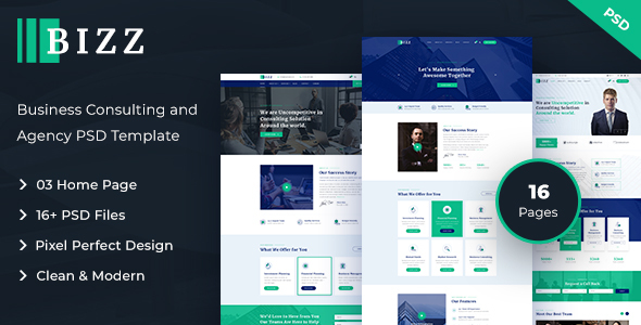 Bizz – Business Consulting and Agency PSD Template