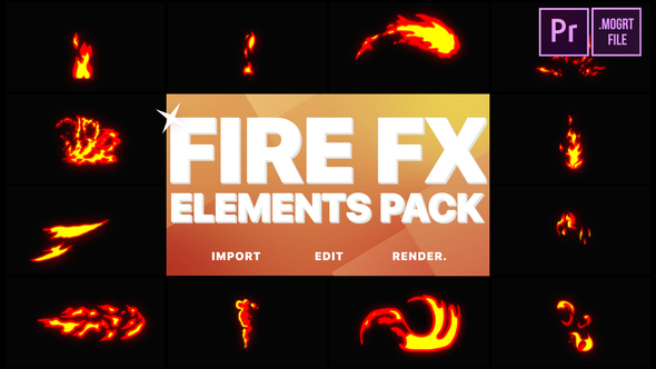 Flash FX Fire Elements | Premiere Pro MOGRT