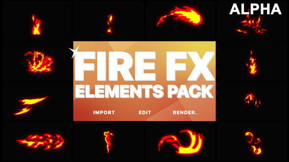 Flash FX Fire Elements | Motion Graphics Pack