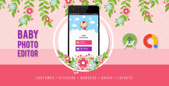 Baby Costume Photo Editor | Templates, Stickers, Numbers, Brush & More | Admob Integrated