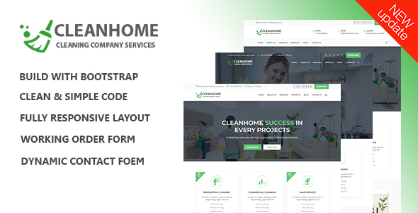 Cleanhome – Cleaning Services HTML Template