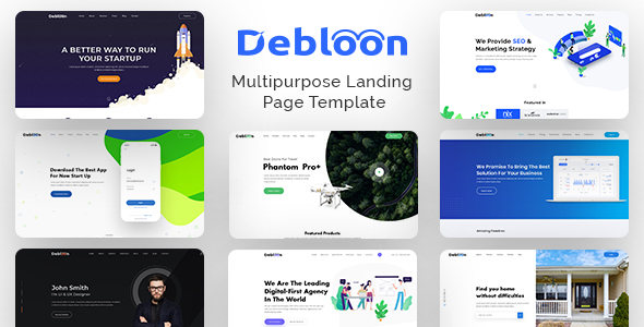 Debloon - Multipurpose Landing Page PSD Template