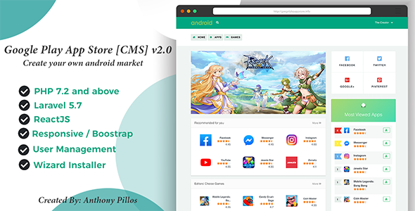 Google Play App Store [CMS] 2.0