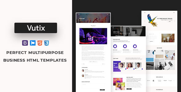 Vutix -The Powerful Multi-Purpose HTML5 Template.