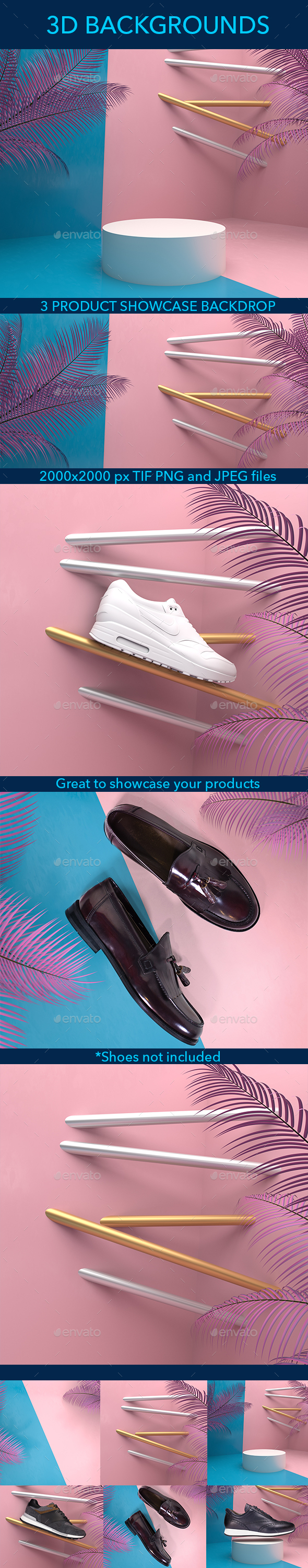 Pink and Blue - 3D Background for Product Showcase