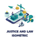 Justice and Law Isometric Illustration - GraphicRiver Item for Sale