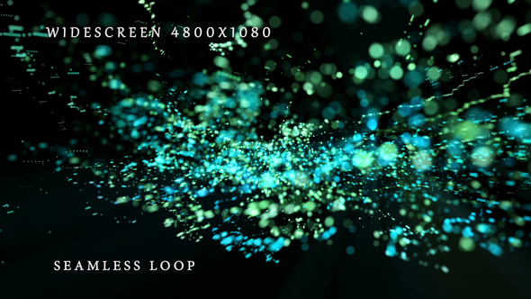 Cyan Particles Widescreen