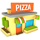 Low Poly Pizza Shop - 3DOcean Item for Sale