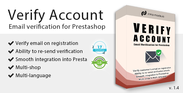 Verify Account for Prestashop
