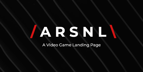 ARSNL – Video Game Landing Page
