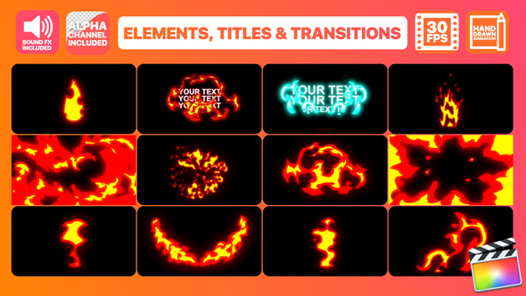 Fire Elements Titles And Transitions | FCPX