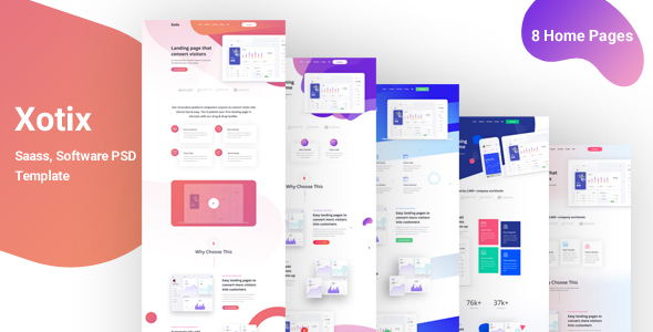 Xotix - Landing Page for Saas, Software