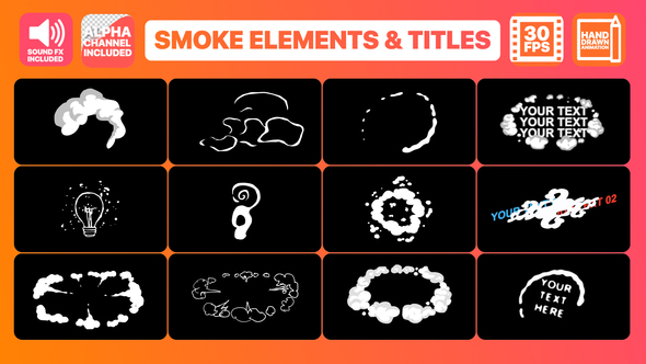 Flash FX Smoke Elements And Titles | Premiere Pro MOGRT