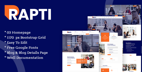 Rapti Multipurpose Business PSD Template