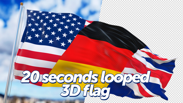 3d flag after effects template free download