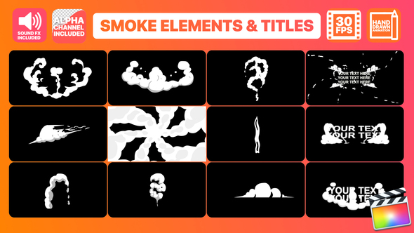 Hand Drawn Smoke Elements Transitions And Titles | FCPX