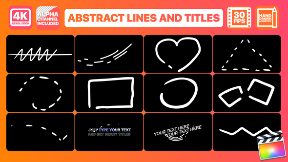 Abstract Lines And Titles | FCPX alt