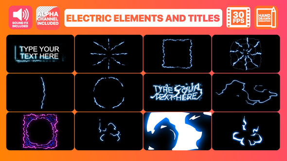 Electric Elements And Titles | After Effects