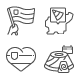 Slovenia Statehood Day Line Icons - GraphicRiver Item for Sale