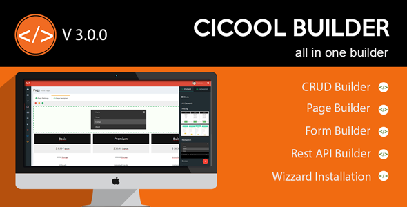 Cicool - Page, Form, Rest API i CRUD Generator