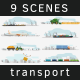 9 Transportation Scenes Full HD - VideoHive Item for Sale