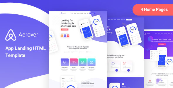 Aerover - App Landing HTML Template