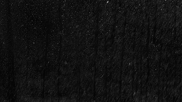 Rain Falling On Black Background