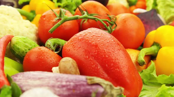 Lots of Fresh Vegetables Close-up