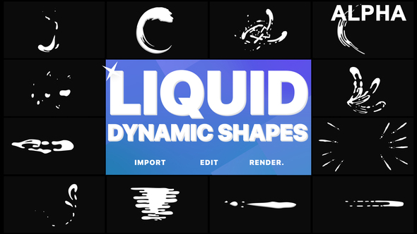 Dynamic Liquid Shapes | Motion Graphics Pack alt