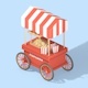Low Poly Popcorn Cart - 3DOcean Item for Sale