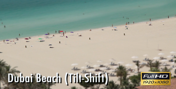 Dubai Beach - Tilt Shift