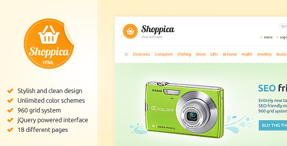 Shoppica - Premium HTML E-commerce Theme
