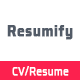 Resumify - Personal Portfolio HTML Template - ThemeForest Item for Sale