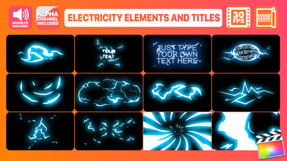 Electricity Elements And Titles | FCPX alt